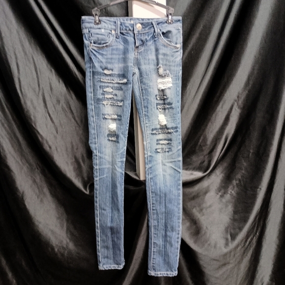 Distressed Blue Jeans for Women - Picture 12 of 17